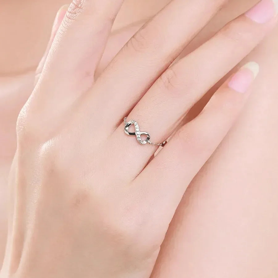 Luxurious Treasures Silver Inlay Adjustable Rings - Diatoms