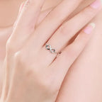 Luxurious Treasures Silver Inlay Adjustable Rings - Diatoms