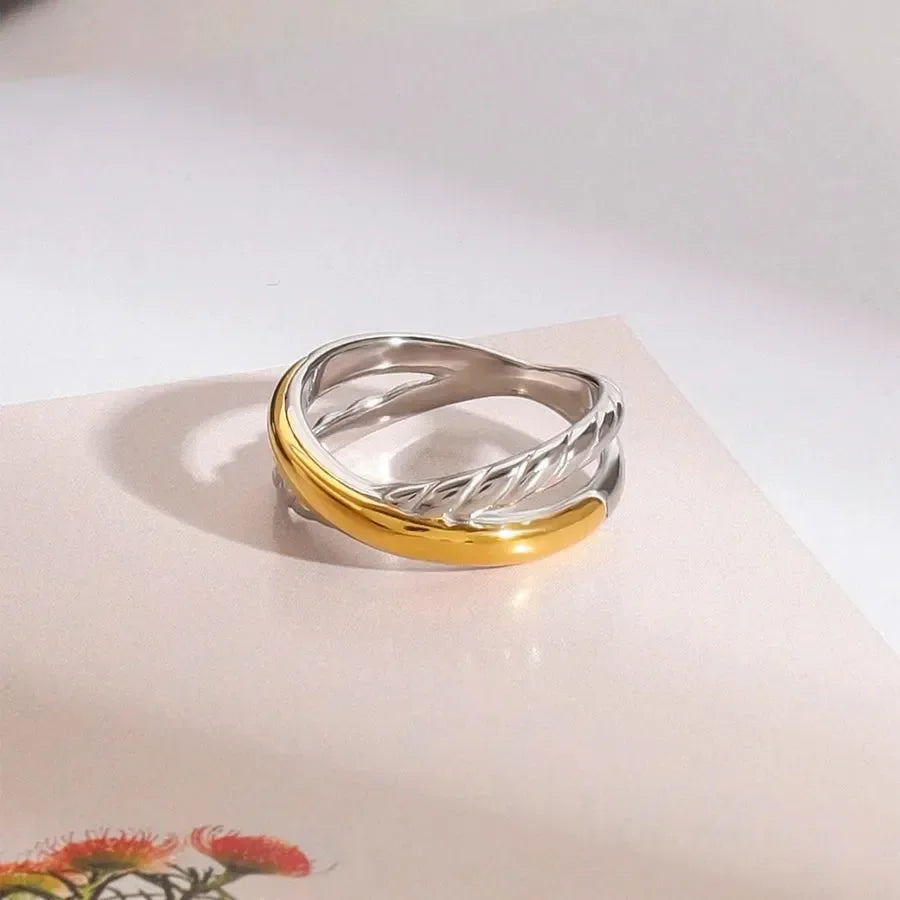 Luxy Dual Cross Ring - Diatoms