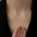 Green Emerald Necklace - Diatoms