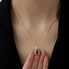 Green Emerald Necklace - Diatoms