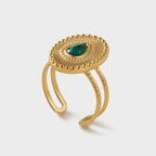 Majestic Emerald Radiance Ring - Diatoms