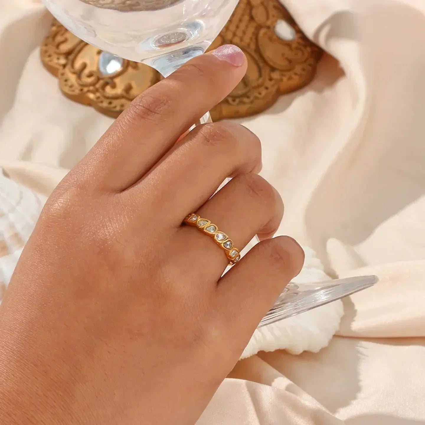 Luxury Dripping Adjustable Ring