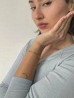 Golden Heart Link Bracelet - Diatoms