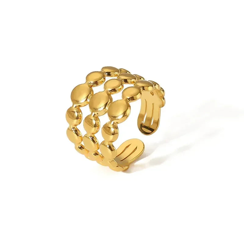 Gold Glamour Ring - Diatoms