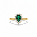 Emerald Green Diamond Ring
