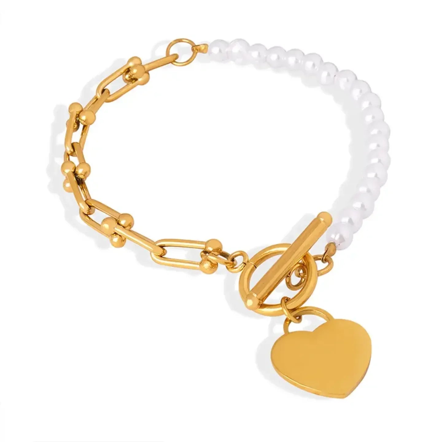 Beaded Half Pearl Bracelet - Diatoms