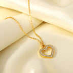 Vintage Diamond Heart Pendant - Diatoms