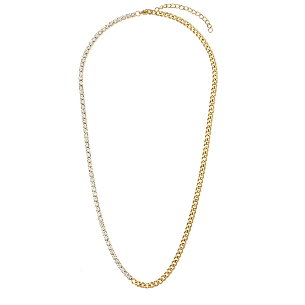 Luxe Gilded Diamond Necklace - Diatoms