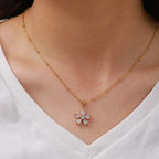 Floral Diamond Necklace - Diatoms