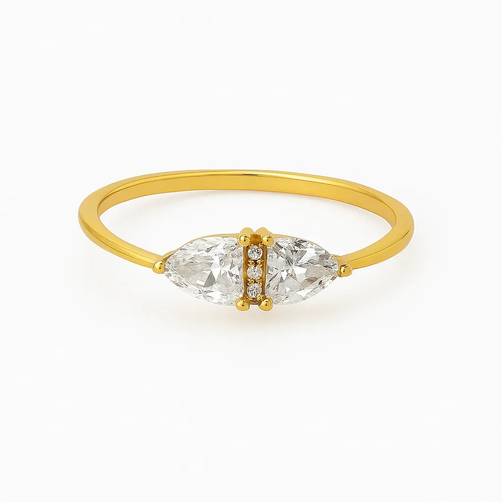 Minimal Classic Diamond Ring - Diatoms
