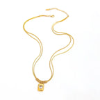 Trendy Crystal Geometric Peach Heart Love Pendant - Diatoms