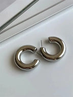 Exquisite Silver Circles Earrings - Diatoms