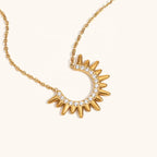 Luxy Sun Flower Rhinestone Necklace - Diatoms