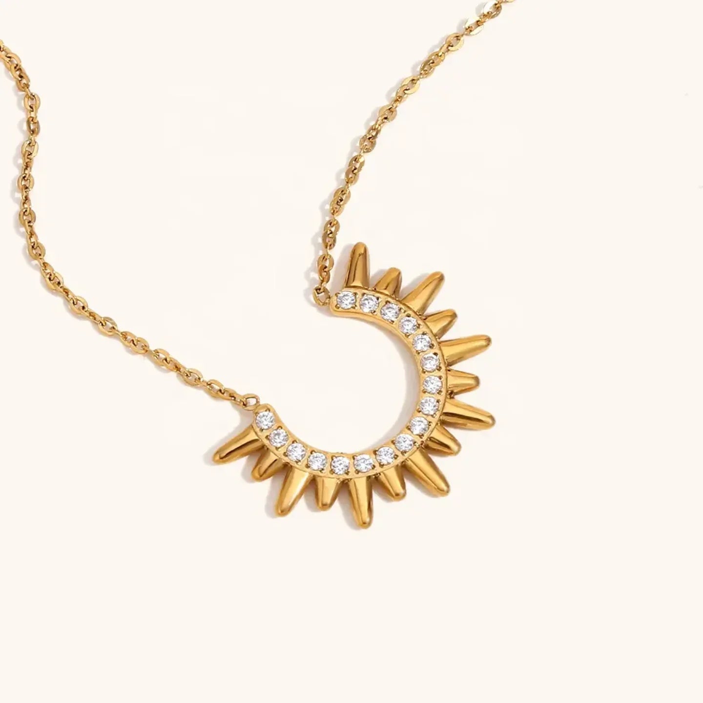 Luxy Sun Flower Rhinestone Necklace - Diatoms