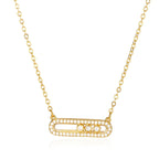 Simple Shiny Geometric Necklace - Diatoms