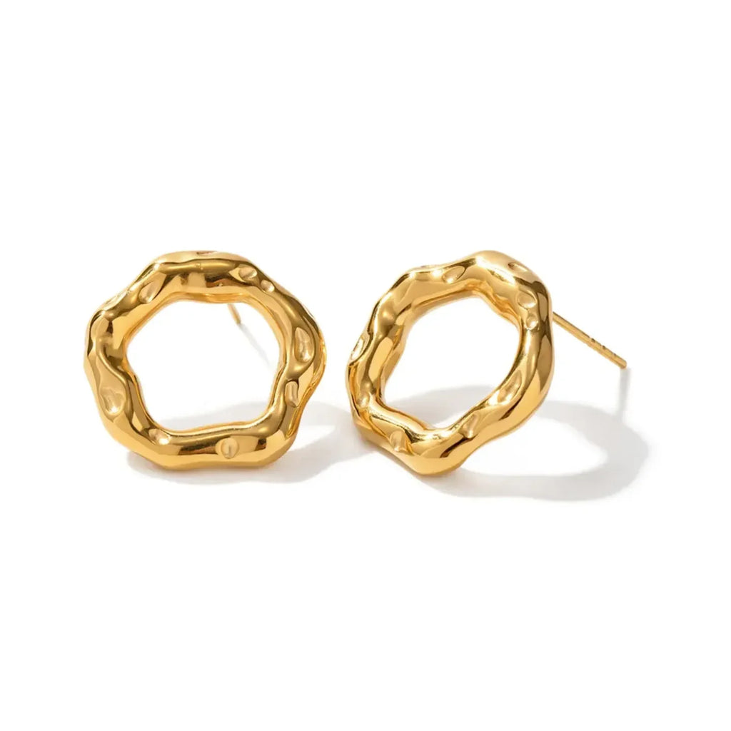Luxe Graceful Gold Earrings - Diatoms