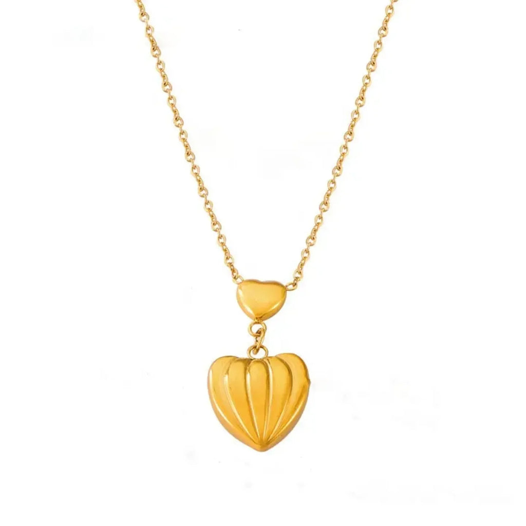 Luxe Heartfelt Gold Necklace - Diatoms