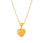 Luxe Heartfelt Gold Necklace - Diatoms