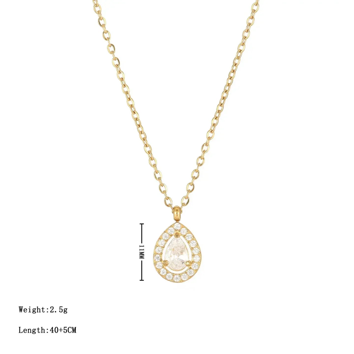 Water Droplets Diamond Necklace