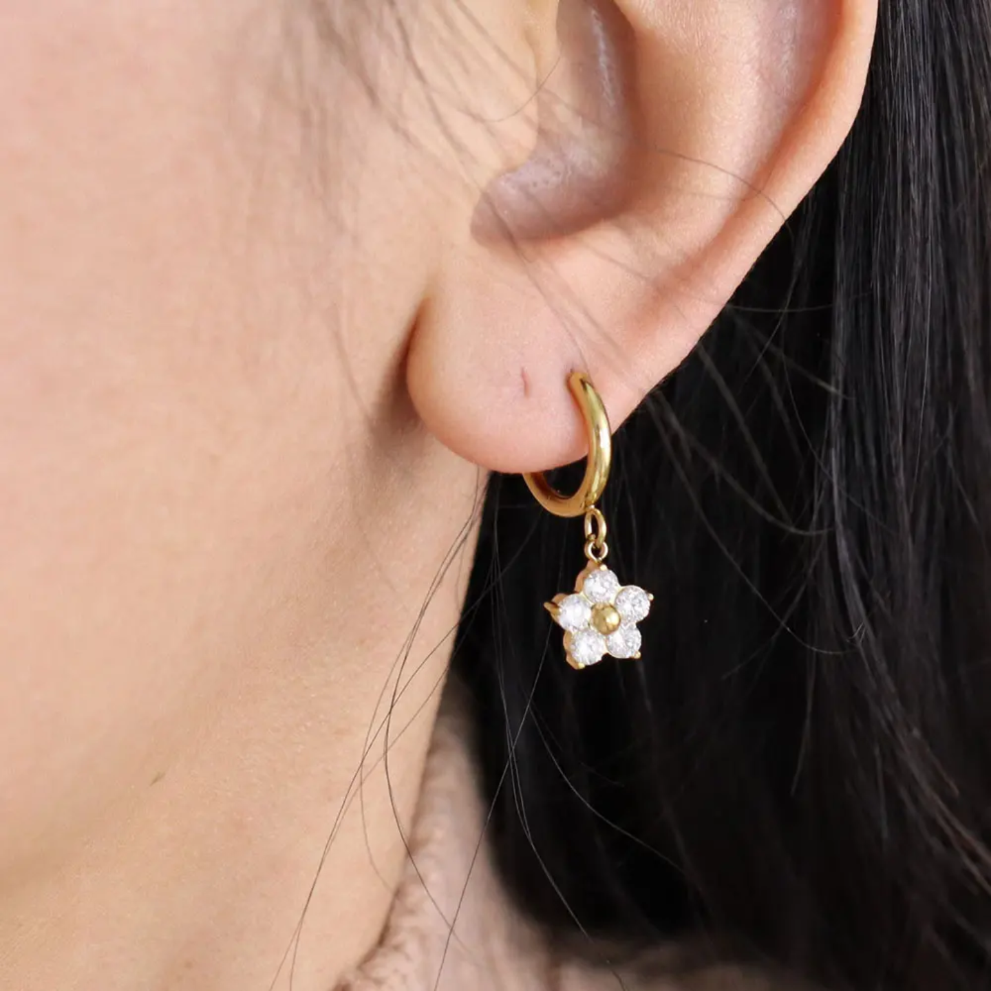 Classic Flower Drop Earrings