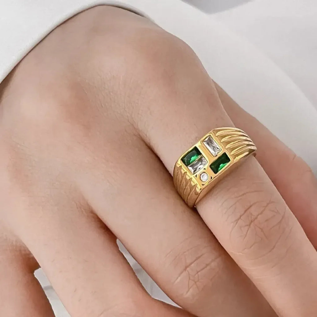 Retro Geometric Dainty Rings - Diatoms