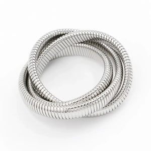 Elegant Silver Band Set Bracelet