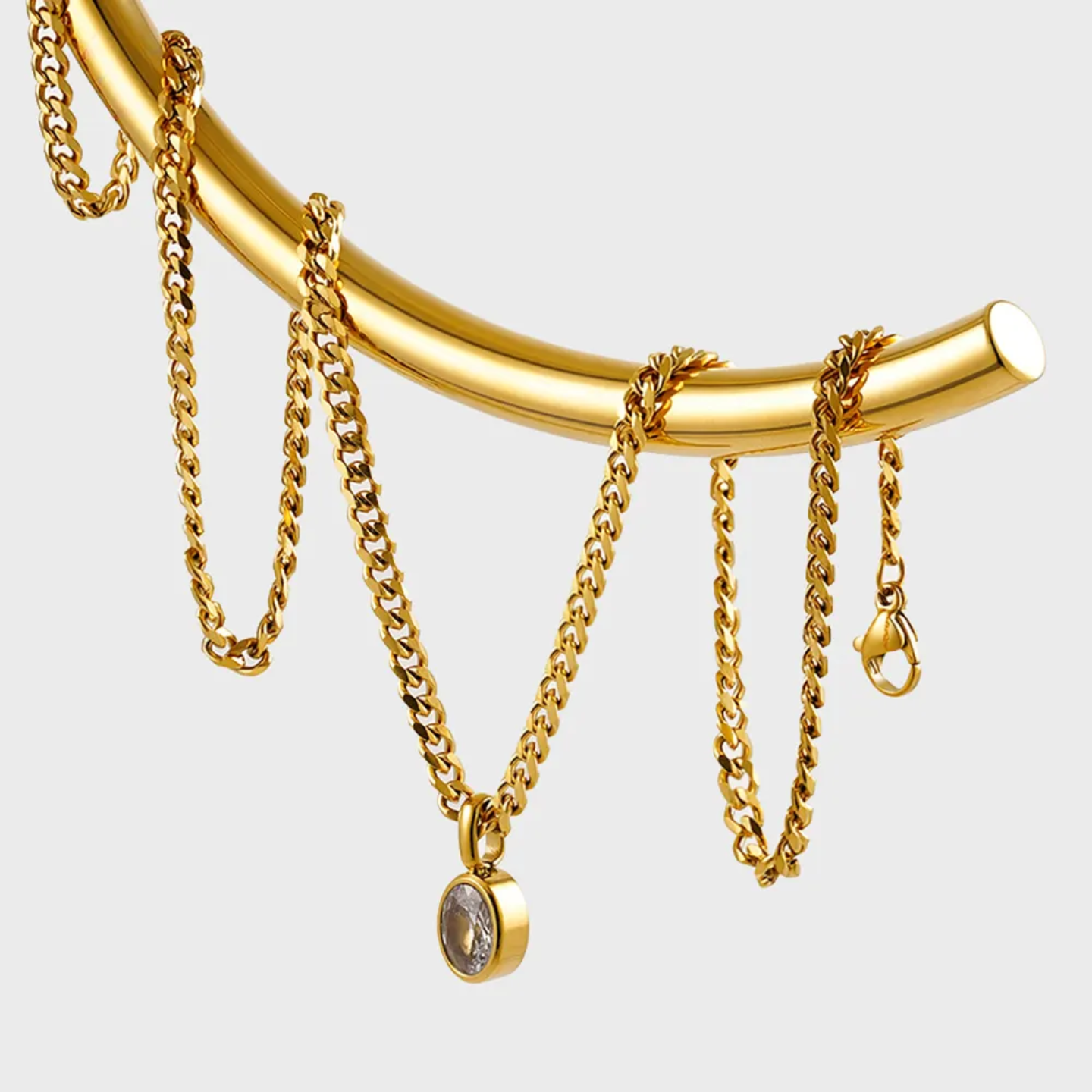 Modern Oval Chain Necklace