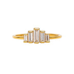 Five Baguette Diamond Ring - Diatoms