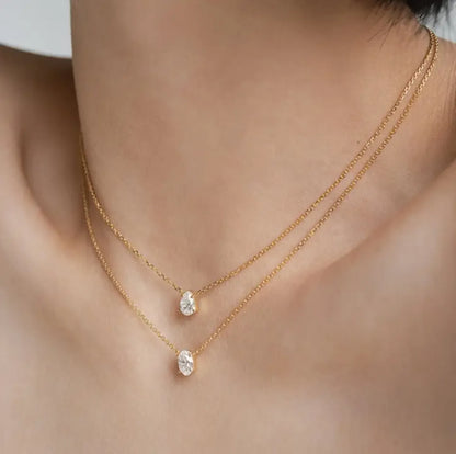 Diatoms Romantic Water Droplets Pendant Necklace - Diatoms