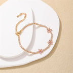 Flower Inlay Zircon Bracelets