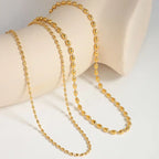 Gold Beaded Necklace - Diatoms