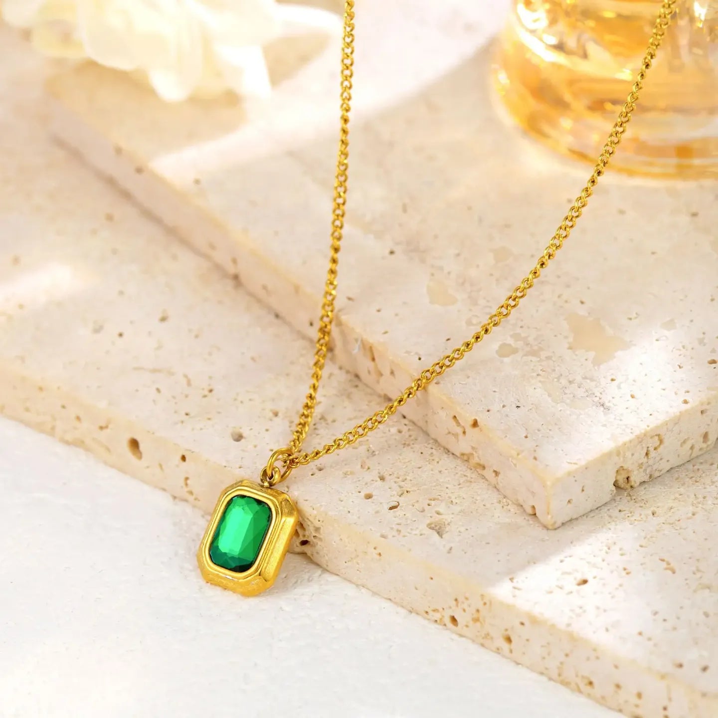 Green Emerald Necklace