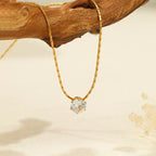 Simple Round Zircon Necklace