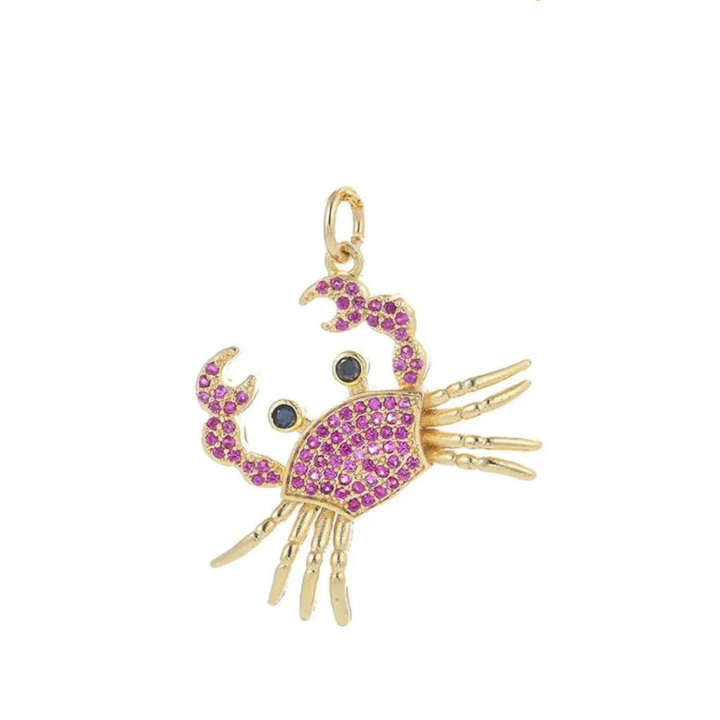 Diatoms Cute Little Crab Pendant Necklace - Diatoms