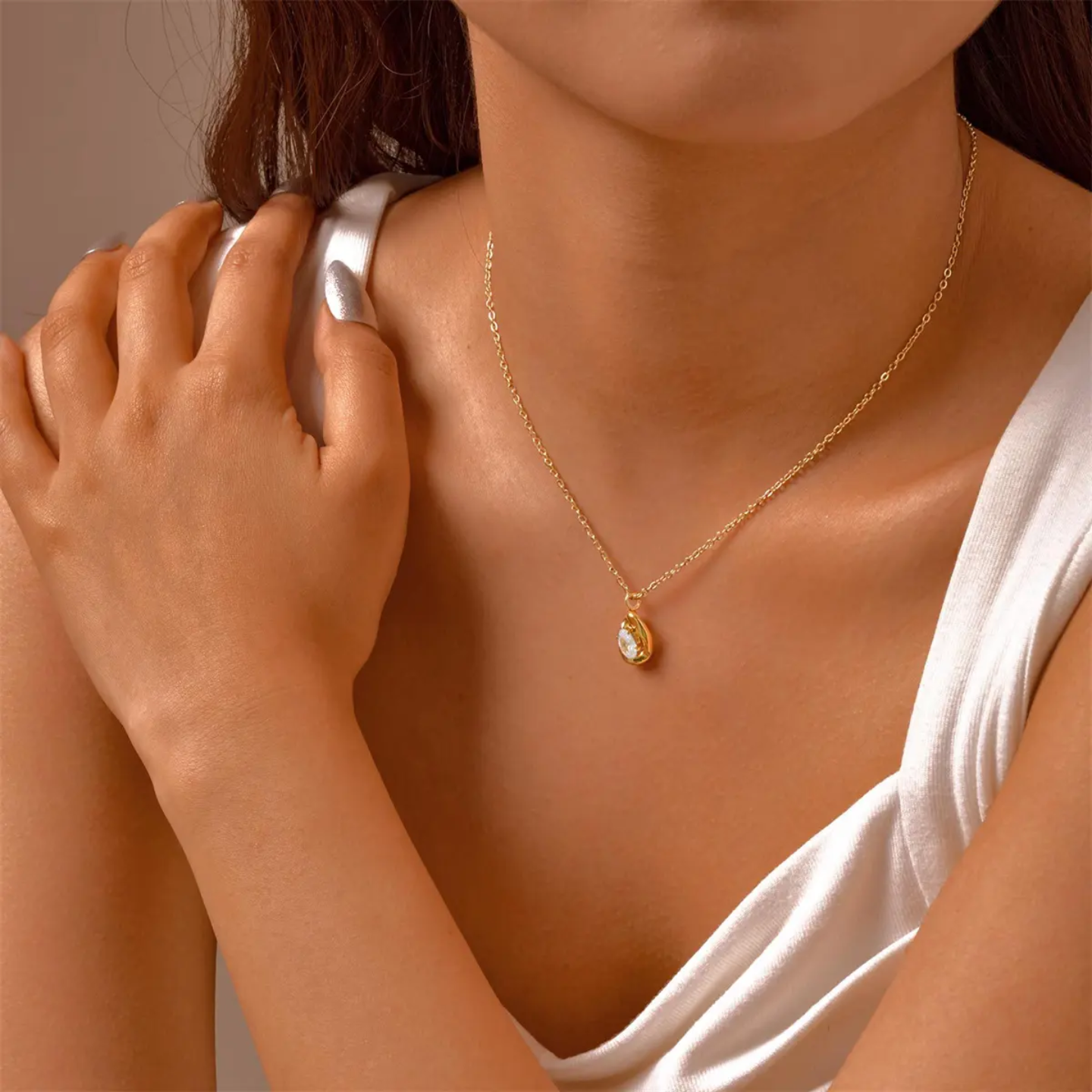 Lumina Water Droplet Necklace
