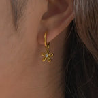 Artistic Flower Hoop Earrings - Diatoms