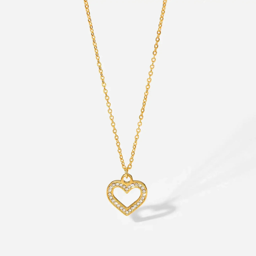 Vintage Diamond Heart Pendant - Diatoms