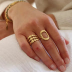 Gold Glamour Ring - Diatoms
