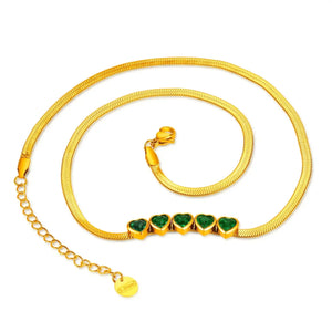 Heart Shape Inlay Necklace