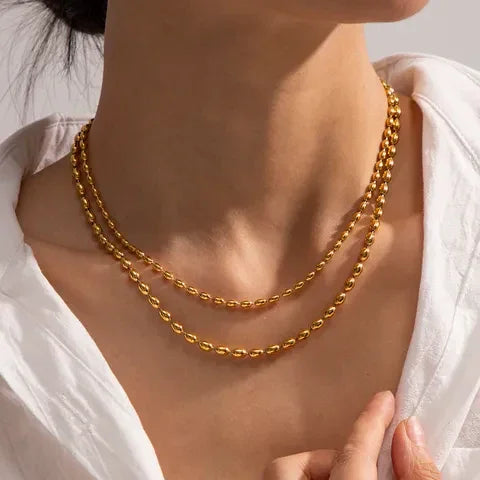 Gold Beaded Necklace