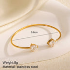Heart Shape Zircon Bangle