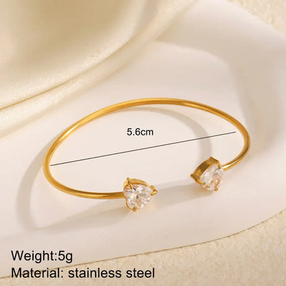Heart Shape Zircon Bangle