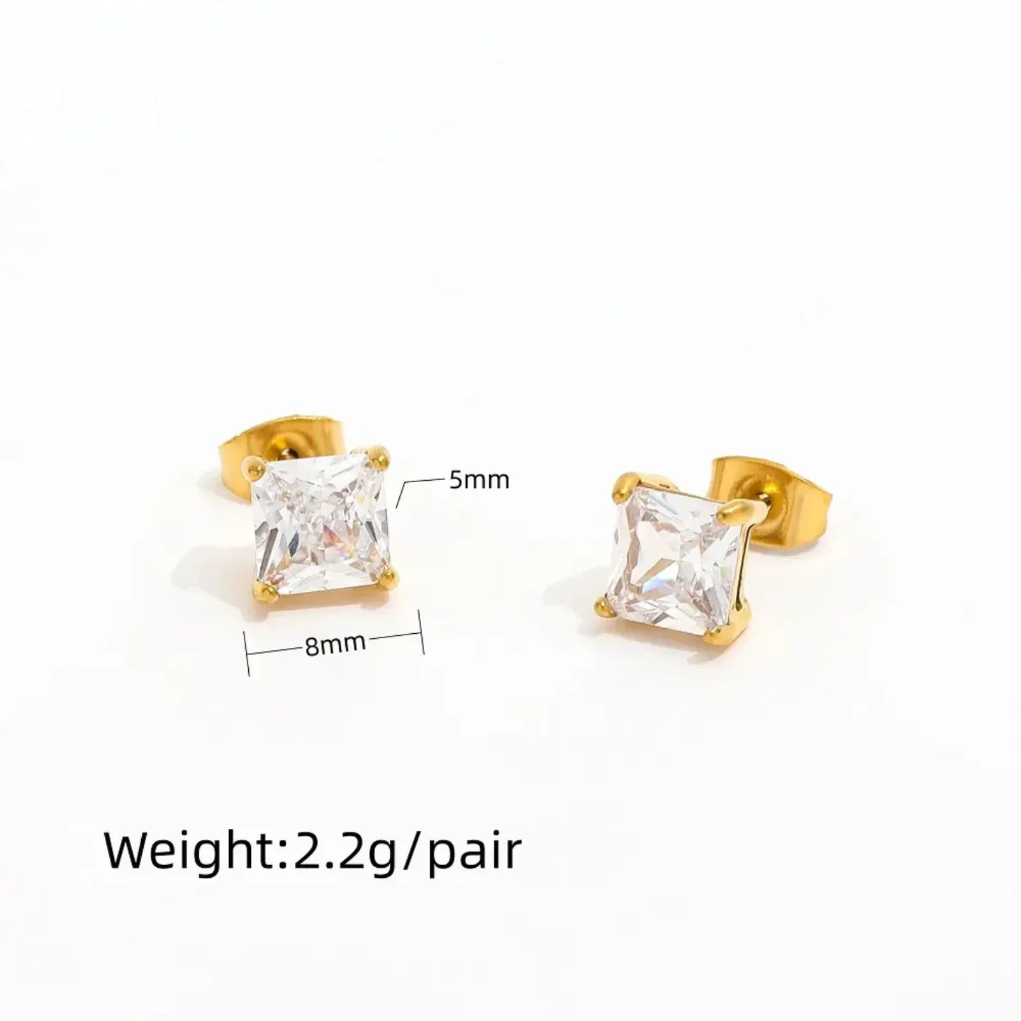 Square Studs - Diatoms