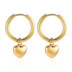 Luxy Small Heart Hoop Earrings - Diatoms