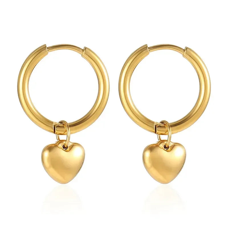 Luxy Small Heart Hoop Earrings - Diatoms