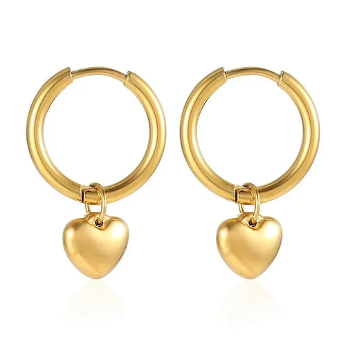Luxy Small Heart Hoop Earrings - Diatoms