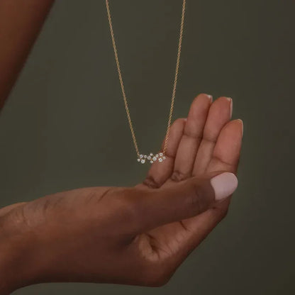 Commute Shiny Flower Necklace - Diatoms