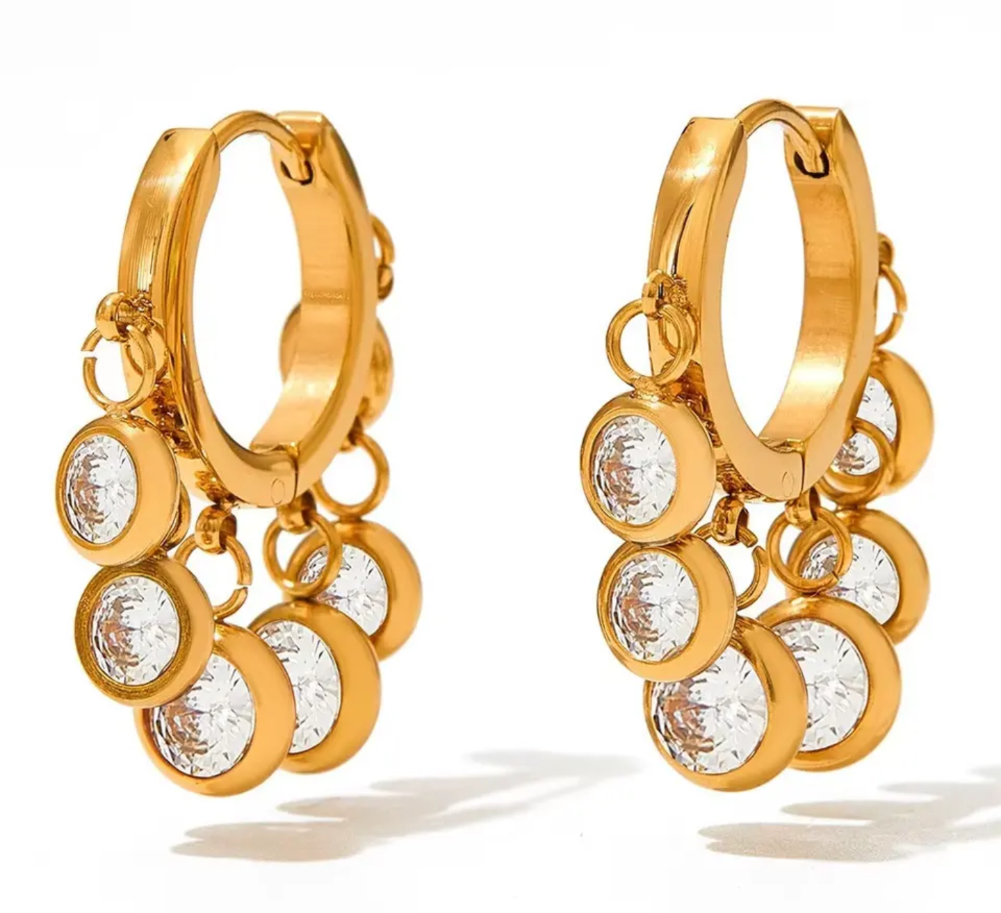 Artistic White Charm Drop Earrings