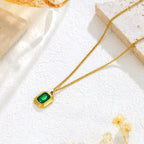 Green Emerald Necklace - Diatoms